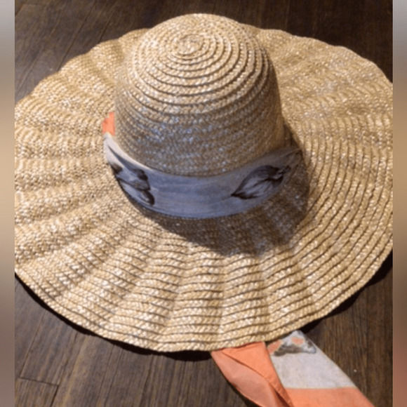 NEW! Rare Lack of Color upcycled seashell straw hat main image 4